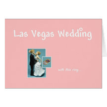 Las Vegas que casa, con este anillo, novia y novio Felicitación