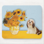 Lasa Apso 4 - girasoles Alfombrillas De Ratones