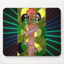Laser-009, Laser-009, guitarra retra Tapetes De Ratones