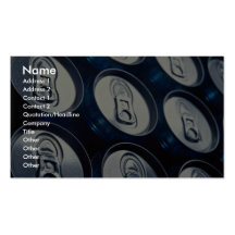 Latas de aluminio, tops tarjetas de negocios