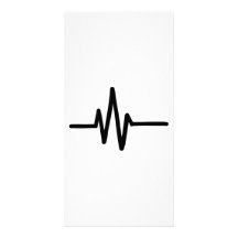 Latido del corazón del pulso de la frecuencia tarjeta personal
