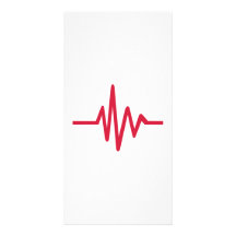 Latido del corazón del pulso de la frecuencia tarjetas fotográficas 