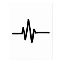 Latido del corazón del pulso de la frecuencia tarjeta postal