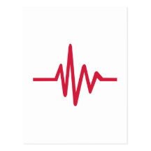 Latido del corazón del pulso de la frecuencia postales