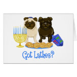 ¿Latkes conseguidos?  Tarjetas del barro amasado d