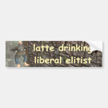 latte que bebe al elitista liberal pegatina de parachoque