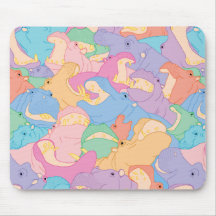 Laughing Hippos - pastel Tapete De Raton