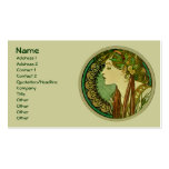 Laurel, Alfonso Mucha Plantilla De Tarjeta Personal