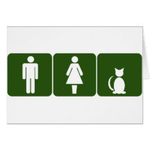 Lavabo del gato tarjetón