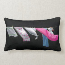 Lavadero en la línea: Arte en colores pastel del a Almohada
