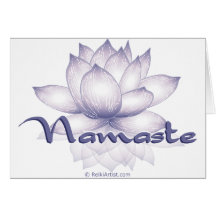 Lavanda de Namaste Lotus Tarjetas