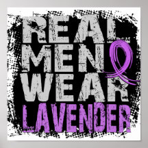 Lavanda del desgaste de hombres de general Cancer  Posters