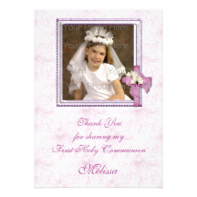 Lavanda religiosa floral comunicados personalizados