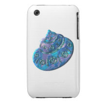 Lavanda y Shell azul Case-Mate iPhone 3 Fundas