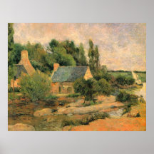 Lavanderas en Pont-Aven por Gauguin Poster