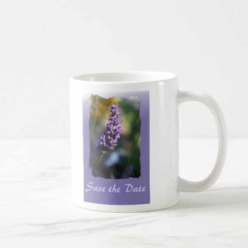 Lavendar - ahorre la fecha tazas