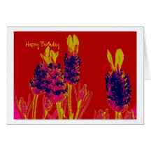 lavender greeting card karte