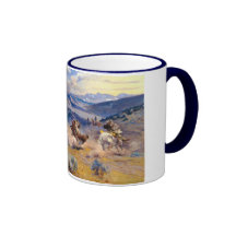 Lazos y Horses rápido (1916) de Charles M. Russell Tazas De Café