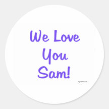 Le amamos Sam Etiquetas