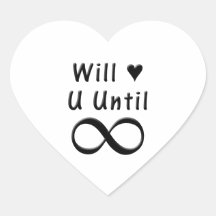 Le amará hasta infinito colcomanias corazon personalizadas