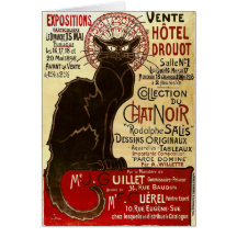 Le Chat Noir, Vente Hôtel Drouot Tarjeta