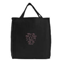 "Le espero danza!" Bolso bordado Bolsas De Mano Bordadas