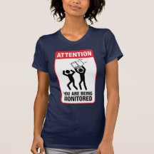 Le están supervisando - humor de la oficina camisetas