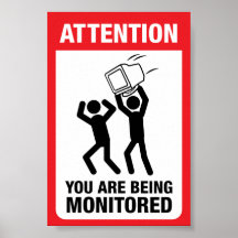 Le están supervisando - humor de la oficina posters