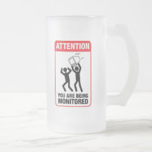 Le están supervisando - humor de la oficina tazas de café