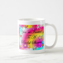 Le invitan a una ducha nupcial taza de café