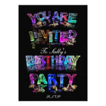 Le invitan a una fiesta de cumpleaños invitaciones personalizada