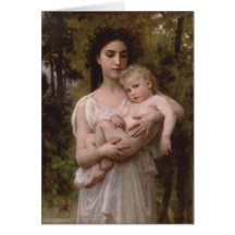 Le Jeune Frere (pequeño Brother) Bouguereau Felicitaciones