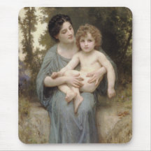 Le Jeune Frère (pequeño hermano) Bouguereau Tapete De Ratones