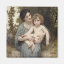 Le Jeune Frère (pequeño hermano) Bouguereau Imanes Para Frigoríficos