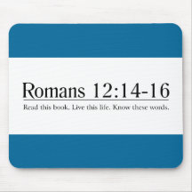 Lea el 12:14 de los romanos de la biblia - 16 alfombrilla de ratón