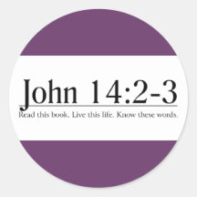Lea el 14:2 de Juan de la biblia - 3 Etiqueta Redonda