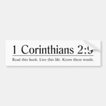 Lea el 2:9 de los Corinthians de la biblia 1 Etiqueta De Parachoque