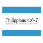 Lea el 4:6 de los filipenses de la biblia - 7 postal