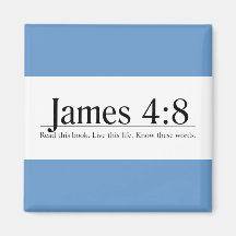 Lea el 4:8 de James de la biblia Iman Para Frigorífico