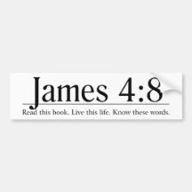 Lea el 4:8 de James de la biblia Etiqueta De Parachoque