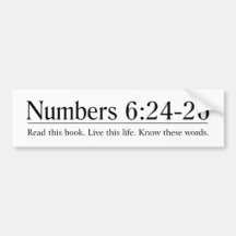 Lea el 6:24 de los números de la biblia - 26 etiqueta de parachoque