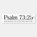 Lea el 73:28 del salmo de la biblia pegatina de parachoque