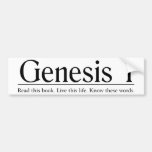 Lea la génesis 1 de la biblia etiqueta de parachoque
