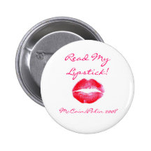 Lea mi botón de McCain Palin del lápiz labial Pins