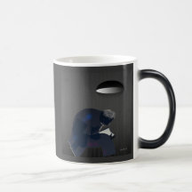 Lectura del viejo hombre tazas de café