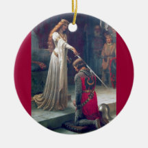 Lectura Knighted de la señora por el castillo del  Adornos