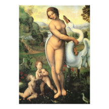 Leda y cisne de Leonardo da Vinci, renacimiento Invitaciones Personalizada