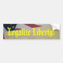 Legalice la libertad pegatina de parachoque