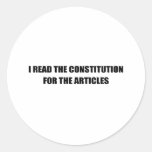LEÍ LA CONSTITUCIÓN PARA LOS ARTÍCULOS ETIQUETAS REDONDAS