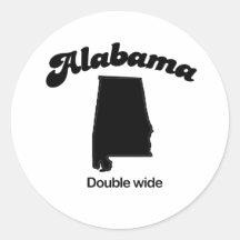 Lema de Alabama - ancho doble Pegatinas Redondas